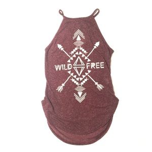 Maroon | wild free | tank top!
